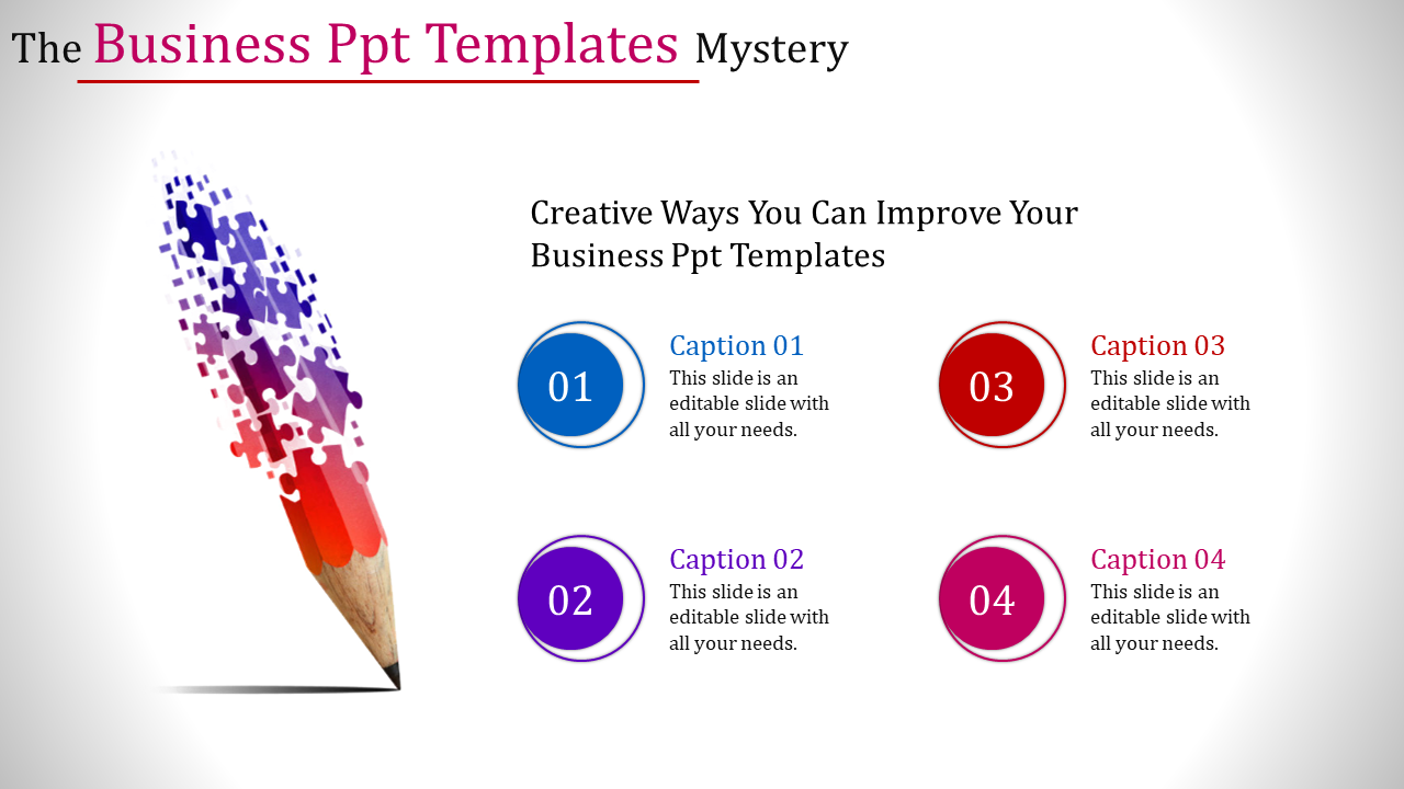 Free - Pencil Model Business PowerPoint Templates and Google Slides
